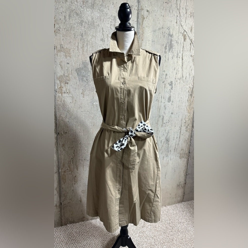 ROGAN for Target Safari style cotton shirt dress Size Large